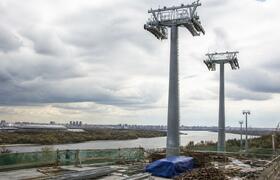 В Нижнем Новгороде на Оке возводят канатную дор...